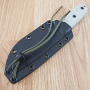 ESEE Model 4 Fixed Knife 4.5" S35VN Steel Drop Point Blade Green Linen Micarta Handle 4PS35V