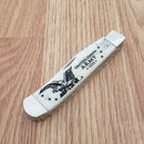 Case XX US Army Trapper Pocket Knife Stainless Steel Blades Natural Bone Handle