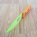 ESEE Model 3 Fixed Knife 3.75" Green Powder Coated 1095HC Steel Blade Orange G10 Handle 3PMVG