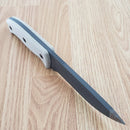 ESEE Model 5 Tactical Fixed Knife 5.25" Part Serrated 1095HC Steel Blade Canvas Micarta Handle 5STG