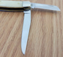 Case XX Patriotic Embellished Pocket Knife Stainless Blades Natural Smooth Bone Handle 64136