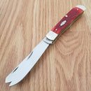 Case XX Trapper Pocket Knife Carbon Steel Blades Dark Red Bone Handle 31957