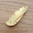 Kershaw Chive Assisted Folding Knife 2" 420HC Steel Blade Gold Stainless Handle