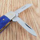 Frost Cutlery Whittler Pocket Knife Stainless Steel Blades Smooth Bone Handle