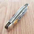 Rough Ryder Cattleman Pocket Knife Carbon Steel Blades Cinnamon Bone Stag Handle