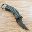 Bastinelli Creations Mako Linerlock Folding Knife 2.75" Bohler N690 Steel Blade Gray G10 Handle