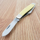 Case XX Large Stockman Pocket Knife Carbon Steel Blades Yellow Synthetic Handle