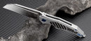 Artisan Apache Folding Knife 3.5" Bohler M390 Steel Blade Titanium/Carbon Fiber Handle