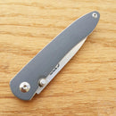 CJRB Ria Linerlock Folding Knife 3" 12C27 Steel Blade Blue And Gray G10 Handle