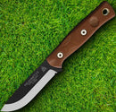 TOPS Fieldcraft Fixed Knife 3.75" Full Tang 1095HC Steel Blade Micarta Handle