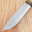 BPS Knives Camping Fixed Knife 4.25" Scandi Grind 1066 Carbon Steel Full Tang Blade Walnut Handle