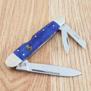 Frost Cutlery Whittler Pocket Knife Stainless Steel Blades Smooth Bone Handle