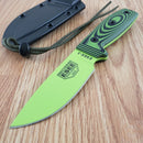 ESEE Model 3 Fixed Knife 3.88" Green Powder Coated 1095HC Steel Blade 3D Machined G10 Handle 3PMVG007