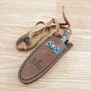 Condor Fixed Knife 2.32" 1095 Steel Blade Walnut/Reconstituted Turquoise Stone