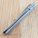 Rough Ryder Thin Man Folding Knife 3.75" Stainless Steel Blade Brushed Stainless Handle