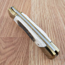 Schrade Lockback Folding Knife 3.75" Satin Stainless Steel Blade Stag Handle