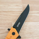 Cold Steel Large Luzon Folding Knife 6" 8Cr13MoV Steel Blade Orange GFN Handle