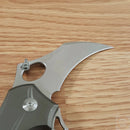 Civivi Incisor II Linerlock Folding Knife 2" Nitro-V Steel Karambit Blade Gray Aluminum Handle 16016B3