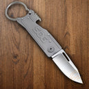 SOG Keytron Folding Knife 1.88" Satin Stainless Steel Blade Stainless Handle