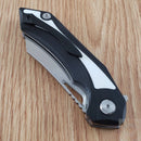 Bestech Knives Kasta Linerlock Folding Knife 3.5" 154CM Steel Blade Black And White G10 Handle
