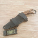 TOPS C.U.T. 4.0 Fixed Knife 4.25" 1095HC Steel Full Tang Blade Tan Micarta Handle