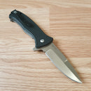Al Mar 40th Annv SERE Folding Knife 3.63" D2 Tool Steel Blade Black FRN Handle