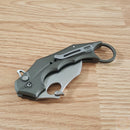 Civivi Incisor II Linerlock Folding Knife 2" Nitro-V Steel Karambit Blade Gray Aluminum Handle 16016B3