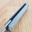 Bestech Knives Bestechman Dundee Linerlock Folding Knife 3.5" D2 Tool Steel Blade Blue-Gray G10 Handle