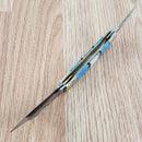 Frost Cutlery Wrangler Pocket Knife Stainless Blades Turquoise/Pearl Handle
