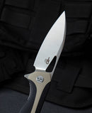 Bestech Knives Komodo Linerlock Folding Knife 3.38" D2 Tool Steel Blade Black / Tan G10 Handle