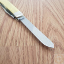 Case XX Cutlery Trapper Pocket Knife Carbon Steel Blades Smooth Yellow Synthetic Handle 00161