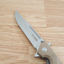 Cold Steel Large Luzon Liner Folding Knife 6" 8Cr13MoV Steel Clip Point Blade Desert Tan GFN Handle 20NQXDTST