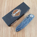 Case XX Tec X Framelock Harley Folding Knife 3.25" Stainless Blade Stainless Handle 52121