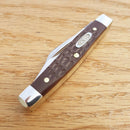 Case XX Small Stockman Pocket Knife Surgical Steel Blades Brown Synthetic Handle 00081