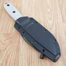 ESEE Model 4 Fixed Knife 4.5" S35VN Steel Drop Point Blade Green Linen Micarta Handle 4PS35V