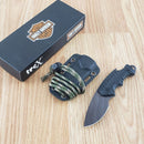 Case XX Harley TecX Fixed Knife 2.5" Stainless Steel Blade Black G10 Handle 52207