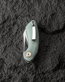 Bestech Knives Bihai Linerlock Folding Knife 2.13" 14C28N Steel Hawkbill  Blade Jade G10 Handle