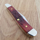 Case XX Cutlery My First Peanut Old Pocket Knife Stainless Blades Red Bone Handle
