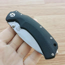 Bastinelli Folding Knife 3.25" D2 Tool Steel Blade Black G10/ Titanium Back Handle