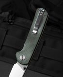 Bestech Knives Sledgehammer Folding Knife 3" D2 Tool Steel Blade Green Micarta Handle