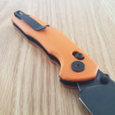Bestech Knives Ronan B-Lock Folding Knife 3.25" 14C28N Stainless Steel Blade Orange G10 Handle