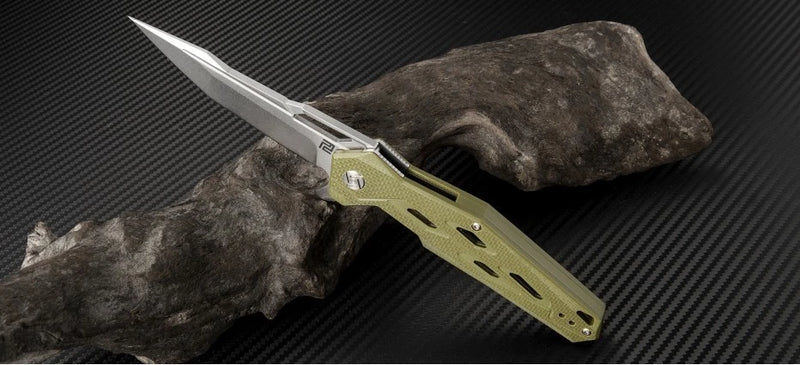 Artisan Bombardier Linerlock Folding Knife 3.75" D2 Tool Steel Blade G10 Handle