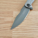Kershaw Assisted Folding Knife 3.25" Gray 8Cr13MoV Steel Blade Stainless Handle
