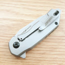 Kershaw Valve Framelock Folding Knife 2.25" 4Cr14 Steel Blade Bead Blast Finish Stainless Handle