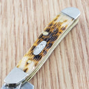 Case XX Cutlery Penaut Pocket Knife Stainless Steel Blades Amber Bone Handle