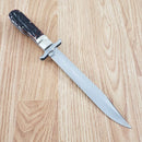 Marbles Bowie Folding Knife 4" Satin Stainless Blade Brown Jigged Bone Handle