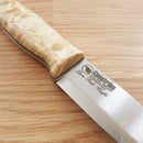 Casstrom Bushcraft Fixed Knife 4.5" Sleipner Tool Steel Full Tang Blade Curly Birch Handle