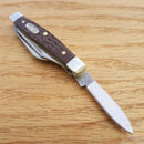 Case XX Small Stockman Pocket Knife Surgical Steel Blades Brown Synthetic Handle 00081