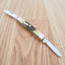 Case XX Cutlery Small Pocket Knife Stainless Steel Blades Genuine Stag Handle 00088