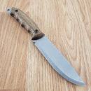 BPS Knives Bushcraft Fixed Knife 5." 1066 Carbon Steel Blade Walnut Wood Handle